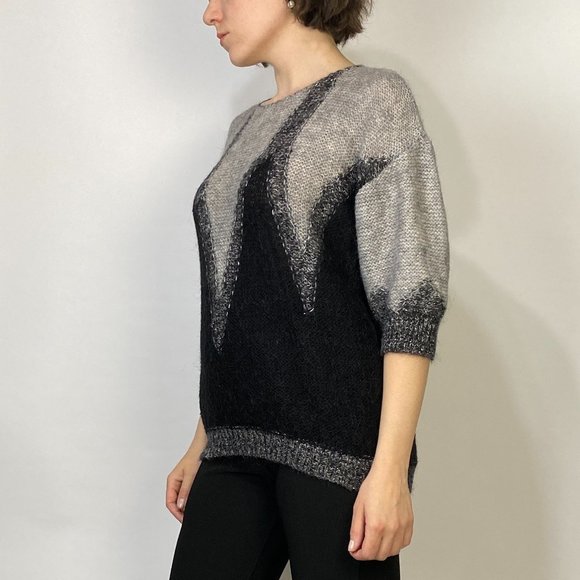 RELIGION Sweater SILVER TINSEL & GEOMETRIC Details! Medium - Picture 3 of 7